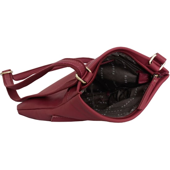 'FLORENCE' Pebble Grain Leather Crossbody Sling Bag - Image 5