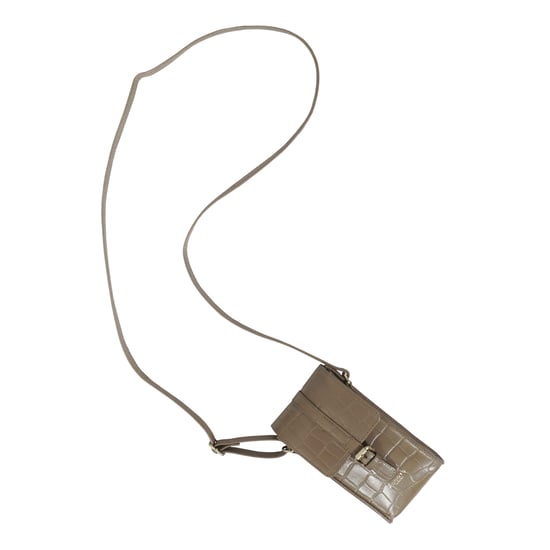'PETRA' Croc Real Leather Mobile Phone Crossbody Bag - Image 4