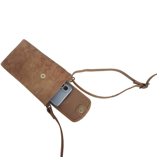 'THEA' Real Leather Mobile Phone Crossbody Bag - Image 5