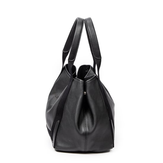 Small Navy Cabas Tote Shoulder Bag - Image 3