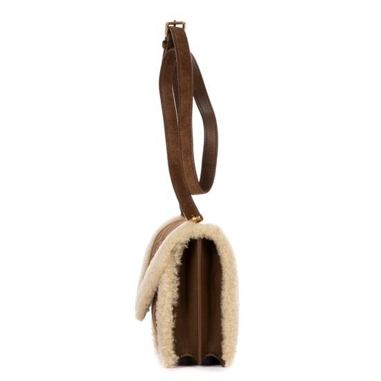 Shearling  Flap Pochette  Shoulder Bag - Image 3