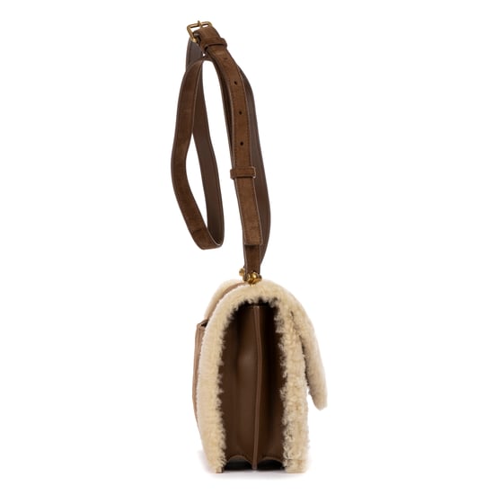 Shearling  Flap Pochette  Shoulder Bag - Image 5