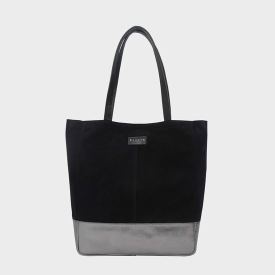 PAIGE' Metallic + Suede Real Leather Tote Bag - Image 1