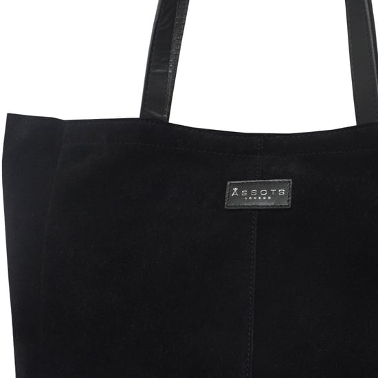 PAIGE' Metallic + Suede Real Leather Tote Bag - Image 2