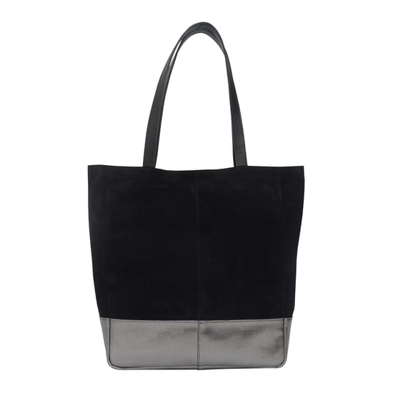 PAIGE' Metallic + Suede Real Leather Tote Bag - Image 3
