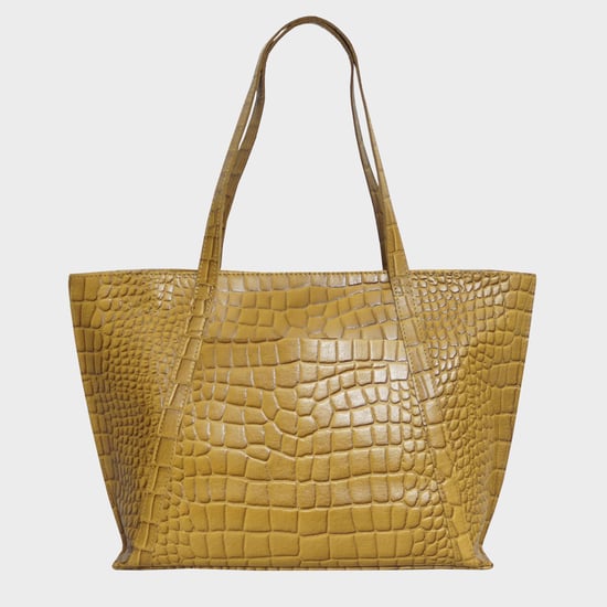 AGNES' Croc Embossed Real Leather Designer Tote Bag - Image 3