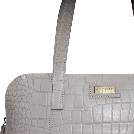 EVA' Croc Embossed Real Leather Designer Unlined Tote Bag - Image 3