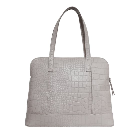 EVA' Croc Embossed Real Leather Designer Unlined Tote Bag - Image 4