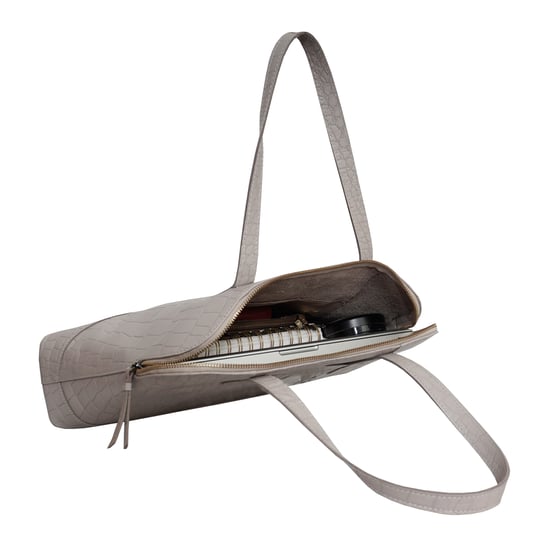EVA' Croc Embossed Real Leather Designer Unlined Tote Bag - Image 5