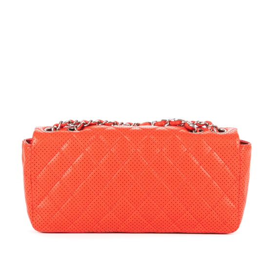 East West Perforated Flap Shoulder Bag - Image 4