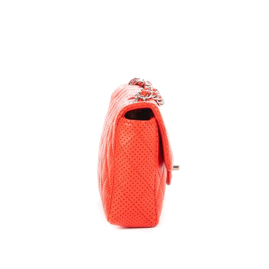 East West Perforated Flap Shoulder Bag - Image 5