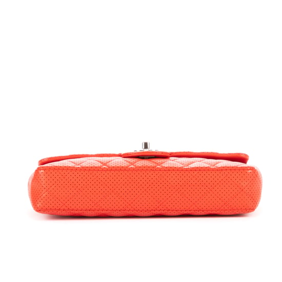 East West Perforated Flap Shoulder Bag - Image 6