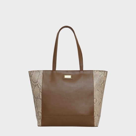 KLARA' Animal Snake Print Real Leather Designer Tote Bag - Image 1