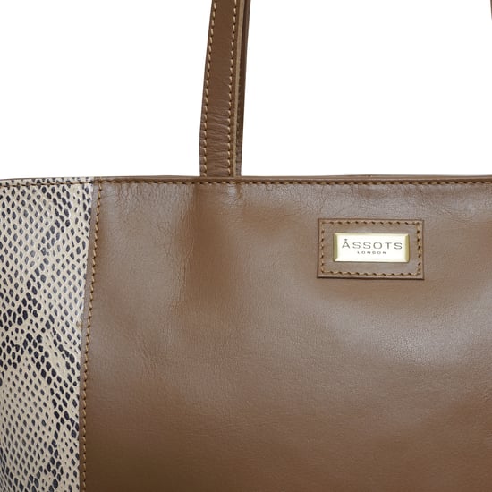KLARA' Animal Snake Print Real Leather Designer Tote Bag - Image 2