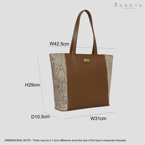 KLARA' Animal Snake Print Real Leather Designer Tote Bag - Image 6