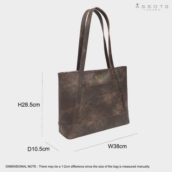 EVELYN' Real Leather Designer Tote Work Bag - Image 6