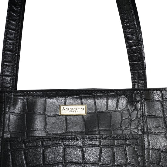 'JUDITH' Croc Real Leather Shoulder Bag - Image 2