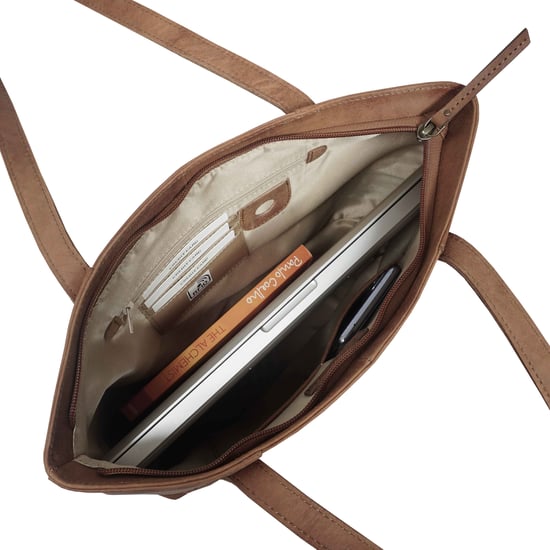 EVELYN' Real Leather Designer Tote Work Bag - Image 5