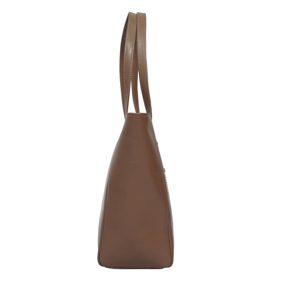 LINDA' Smooth Real Leather Unlined Tote Bag - Image 4