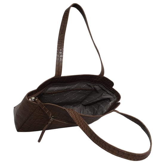 'JUDITH' Croc Real Leather Shoulder Bag - Image 4
