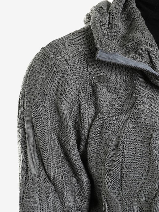 La Haine Inside Us Pullover Full Zip Men's Grey - Image 4