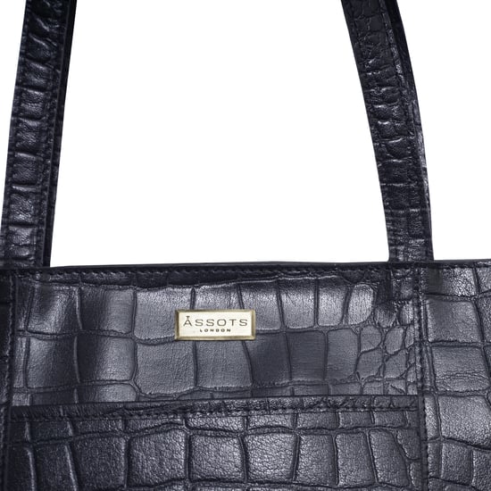 'JUDITH' Croc Real Leather Shoulder Bag - Image 2