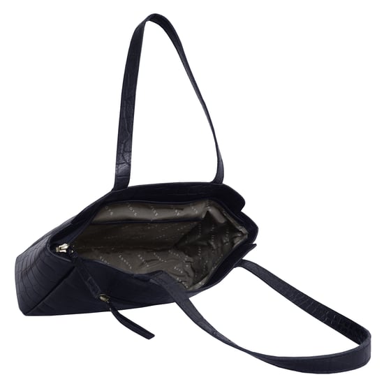'JUDITH' Croc Real Leather Shoulder Bag - Image 4