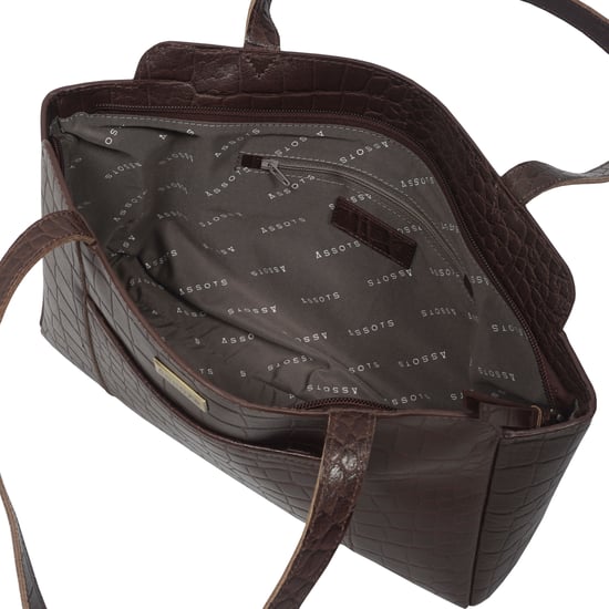 'JUDITH' Croc Real Leather Shoulder Bag - Image 4
