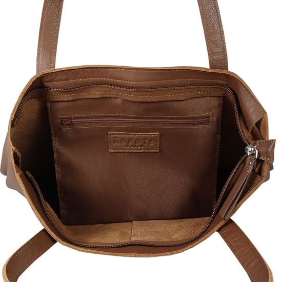 SIENNA' Embossed Croc + Pebble Grain Unlined Leather Tote Bag - Image 4