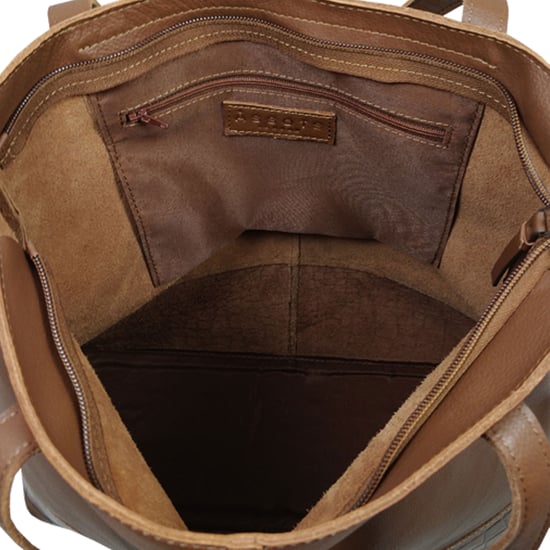 SIENNA' Embossed Croc + Pebble Grain Unlined Leather Tote Bag - Image 5