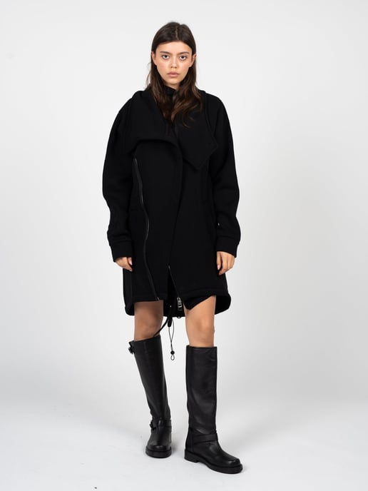 La Haine Inside Us Coat Unisex Woman's Black - Image 2