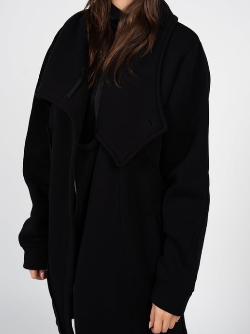 La Haine Inside Us Coat Unisex Woman's Black - Image 6