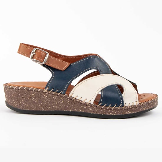 Purapiel Wedge Sandal Leida Blue - Image 1