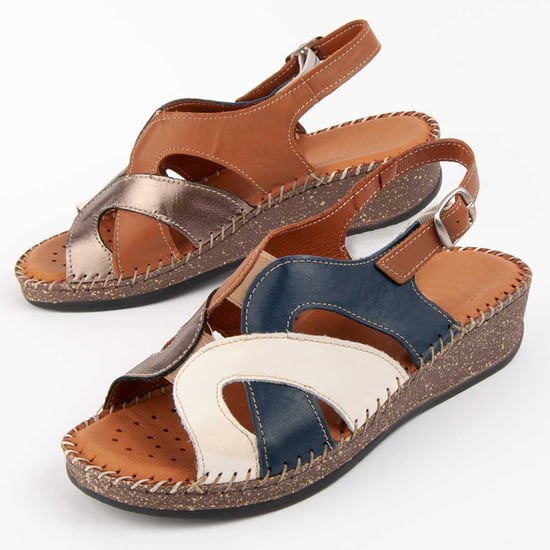 Purapiel Wedge Sandal Leida Blue - Image 6