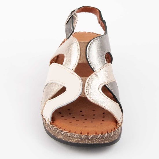Purapiel Sandalen Met Een Sleehak Leida Beige - Image 3