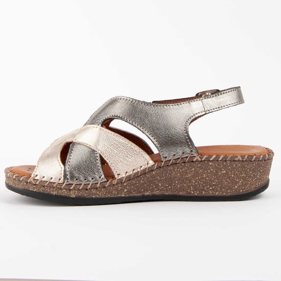 Purapiel Sandalen Met Een Sleehak Leida Beige - Image 4