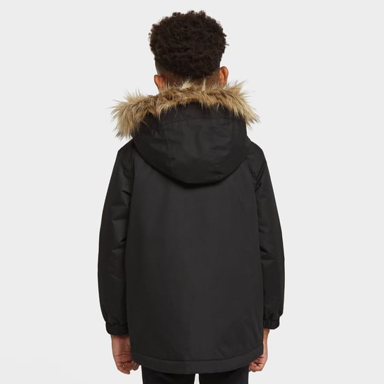 Peter Storm Kids' Waterproof Parka II with Removable Faux Fur Trim Hood, Winter Coat - Image 2