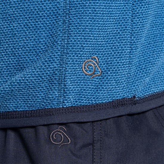 Craghoppers Mens Expert Active Marl Half Zip Fleece Top (Poseidon Blue) - Image 2