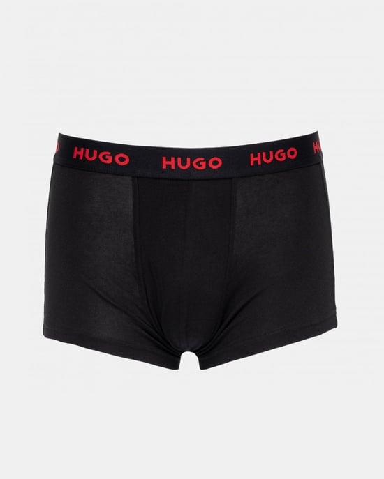 HUGO 3-Pack Mens Trunks with Coloured Waistbands - Image 4