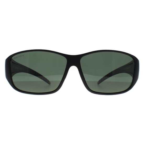 Montana Rectangle Unisex Matt Black G15 Polarized FO4 Fit Over Glasses Solglasögon - Image 2