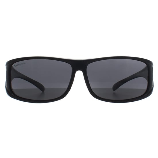 Montana Rechthoek Unisex Mat Zwart Rook Gepolariseerd FO5 Fit Over Bril Zonnebril - Image 1