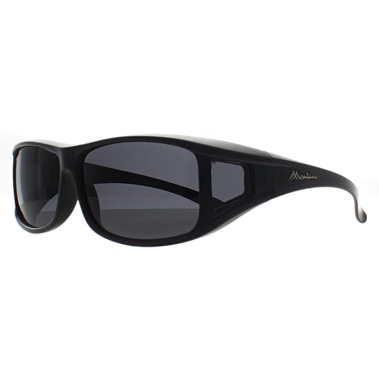 Montana Rechthoek Unisex Mat Zwart Rook Gepolariseerd FO5 Fit Over Bril Zonnebril - Image 3