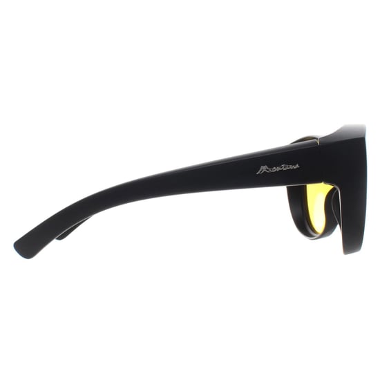 Montana Butterfly Womens Mat Zwart Geel Gepolariseerd FO8 Fit Over Glasses Night Driving Sunglasses - Image 4