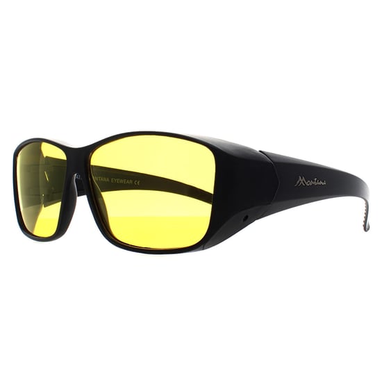 Montana Rechthoek Unisex Mat Zwart Geel Gepolariseerd FO4 Fit Over Bril Nacht Rijden Zonnebril - Image 3