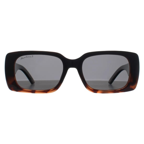 Montana Rectangle Womens Shiny Black Turtle Smoke Polarized MP194 - Image 2