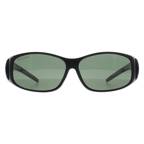 Montana Rectangle Unisex Matt Black G15 Polarized MFO1 Fit Over Glasses Solglasögon - Image 2