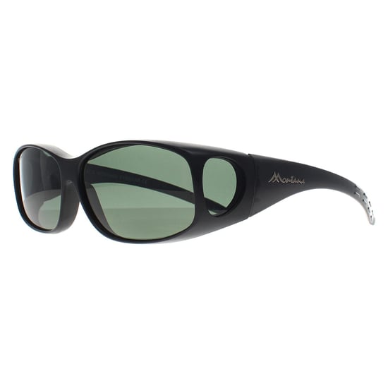 Montana Rectangle Unisex Matt Black G15 Polarized MFO1 Fit Over Glasses Solglasögon - Image 3