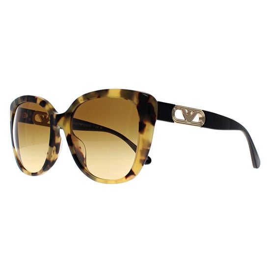 Emporio Armani Butterfly Womens Shiny Yellow Havana Light Brown Gradient EA4214U - Image 3