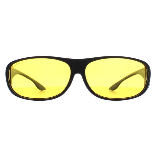 Montana Rechthoek Unisex Mat Zwart Geel Gepolariseerd FO2 Fit Over Bril Nacht Rijden Zonnebril - Image 1