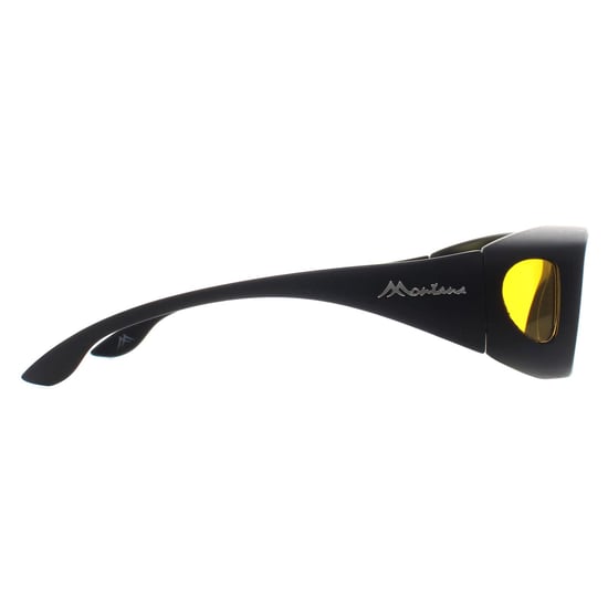 Montana Rechthoek Unisex Mat Zwart Geel Gepolariseerd FO2 Fit Over Bril Nacht Rijden Zonnebril - Image 4